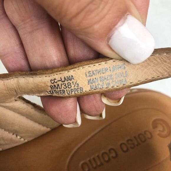 Corso Como Lana tan leather platform sandals size 8 - Picture 10 of 11